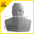 confucius male stone bust statue